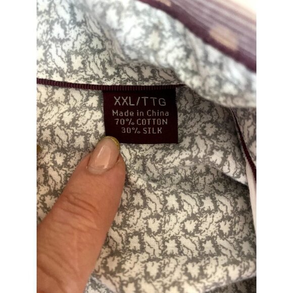 Tommy Bahama Hawaiian Floral XXLT Silk Blend Tropical Long Sleeve Button Down To - Picture 8 of 8